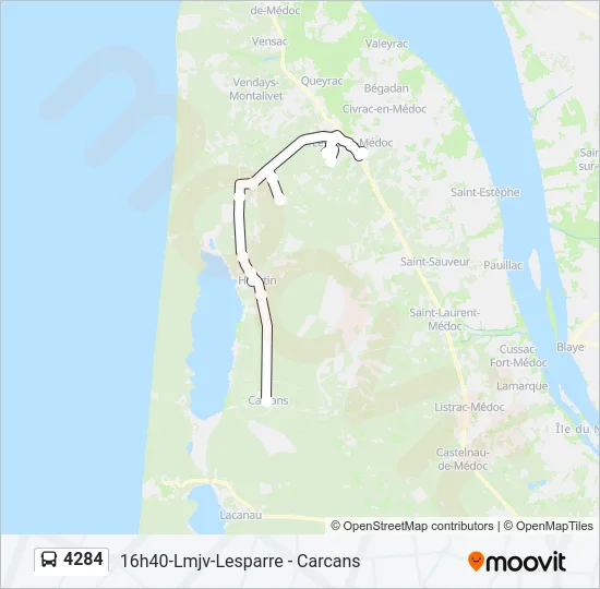 4284 Bus Line Map