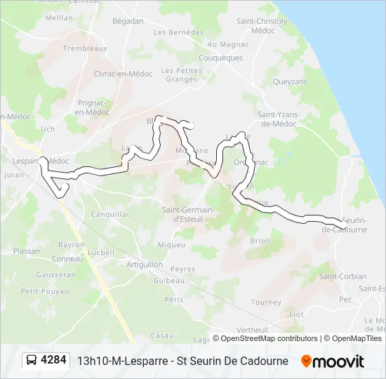 4284 Bus Line Map