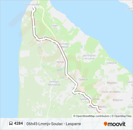 4284 Bus Line Map