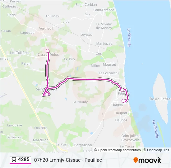 4285 Bus Line Map