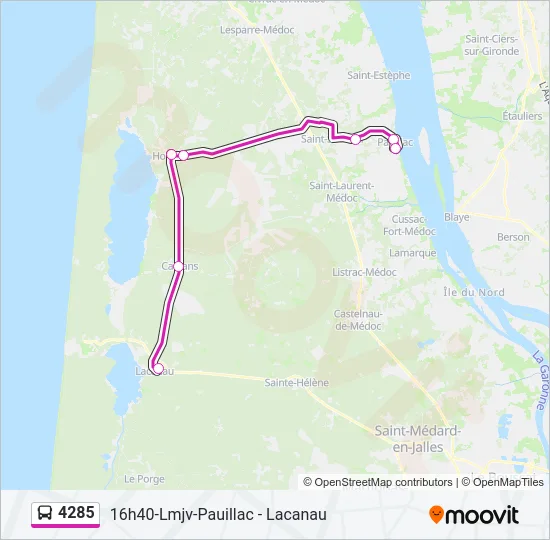 4285 Bus Line Map
