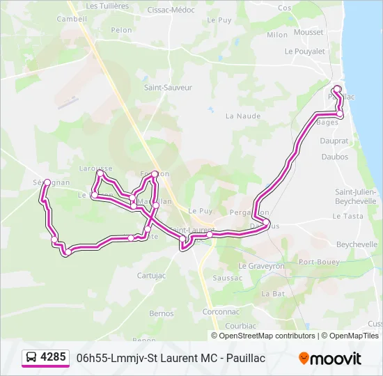 4285 Bus Line Map
