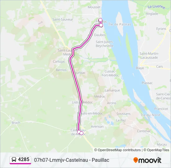 4285 Bus Line Map