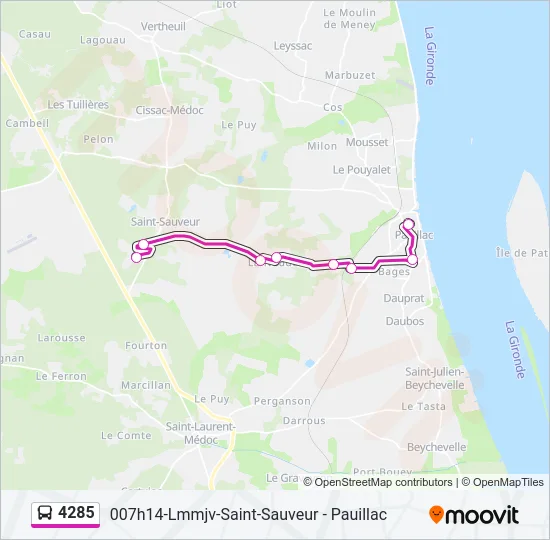 4285 Bus Line Map