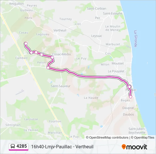 4285 Bus Line Map