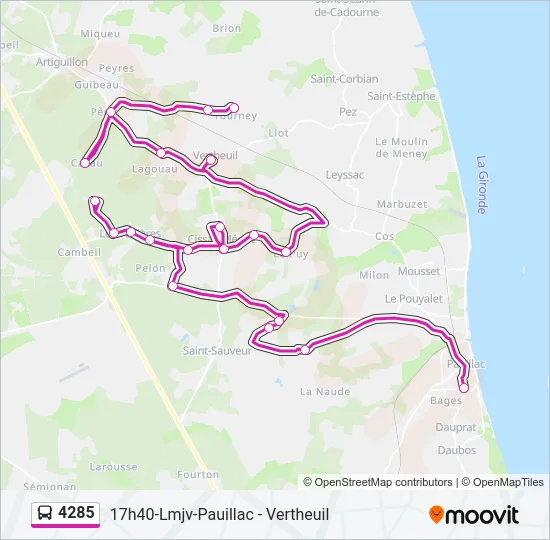 4285 Bus Line Map