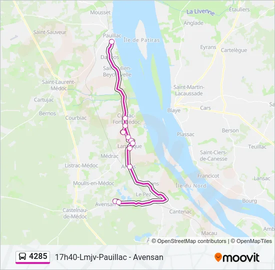 4285 Bus Line Map