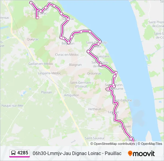 4285 Bus Line Map