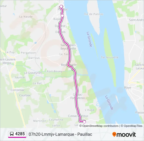 4285 Bus Line Map