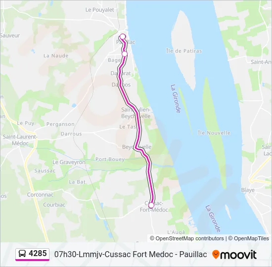4285 Bus Line Map