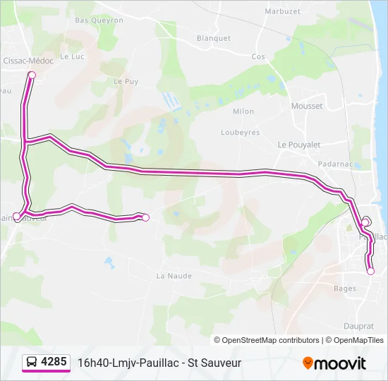 4285 Bus Line Map