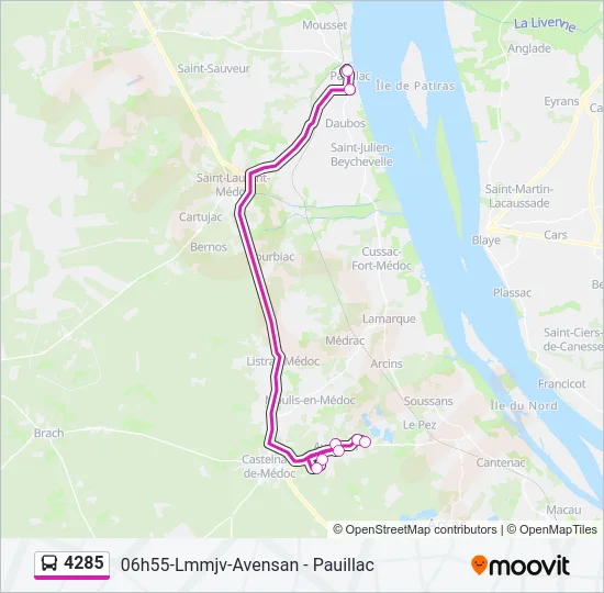 4285 Bus Line Map
