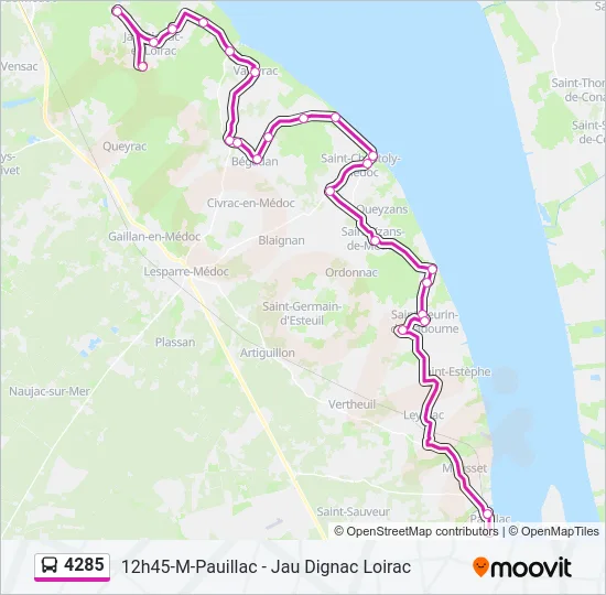 4285 Bus Line Map