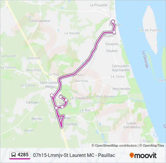 4285 Bus Line Map