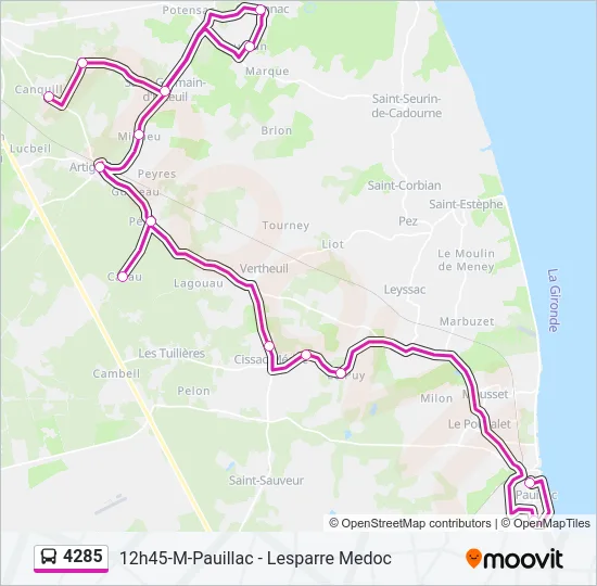 4285 Bus Line Map
