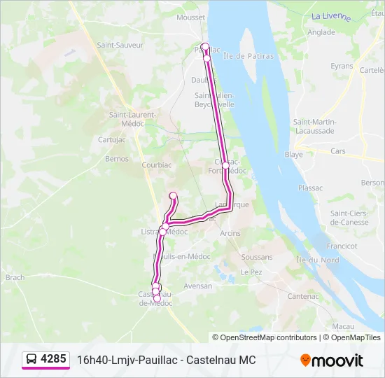 4285 Bus Line Map