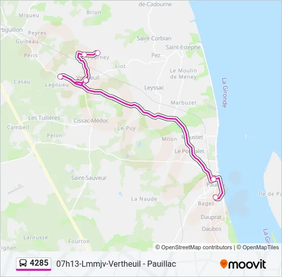 4285 Bus Line Map