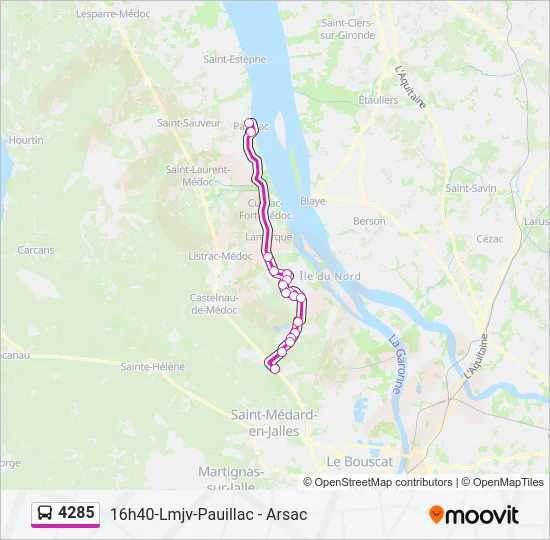 4285 Bus Line Map