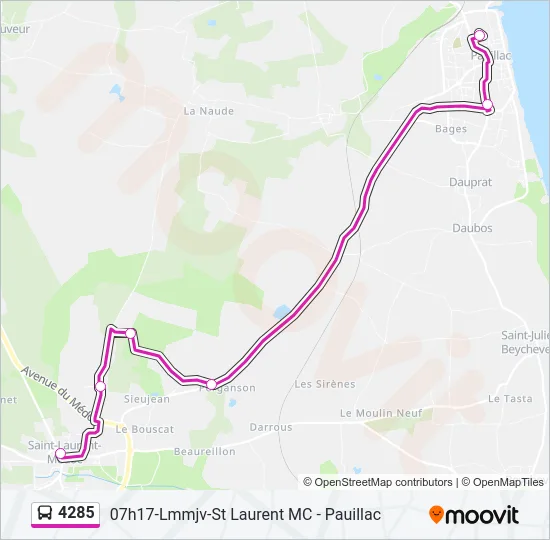 4285 Bus Line Map