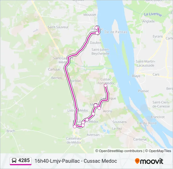 4285 Bus Line Map