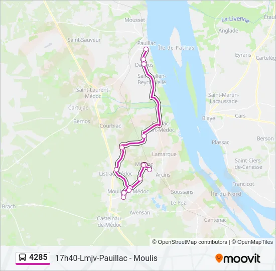 4285 Bus Line Map