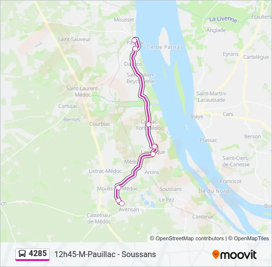 4285 Bus Line Map