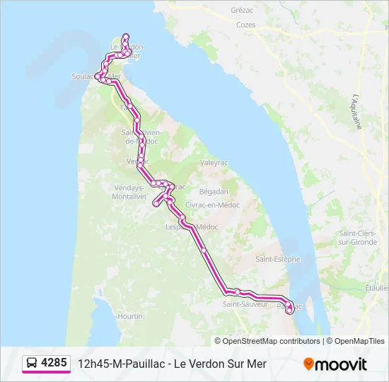 4285 Bus Line Map