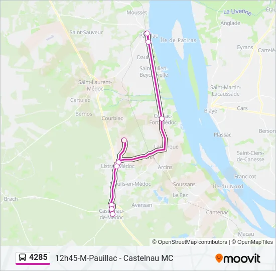 4285 Bus Line Map