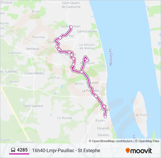 4285 Bus Line Map