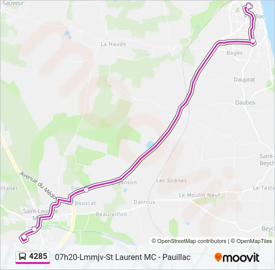 4285 Bus Line Map