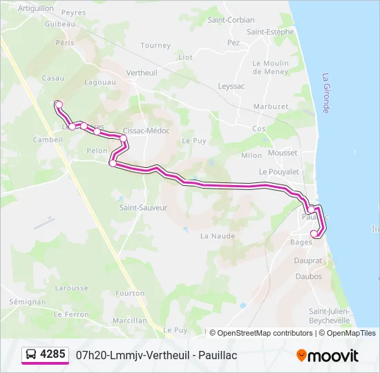 4285 Bus Line Map