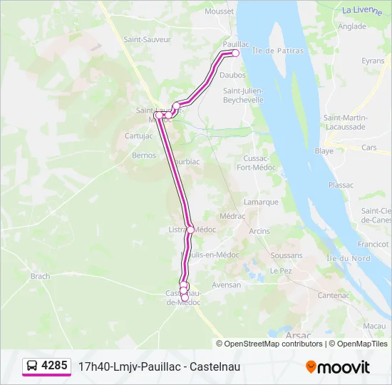 4285 Bus Line Map
