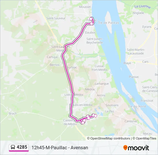 4285 Bus Line Map