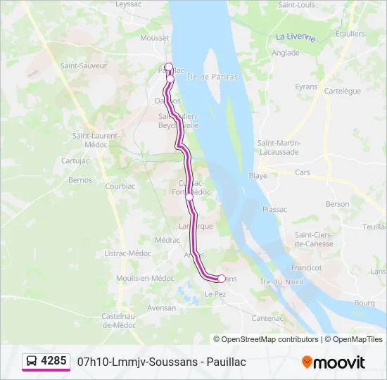 4285 Bus Line Map