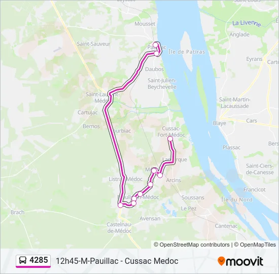 4285 Bus Line Map