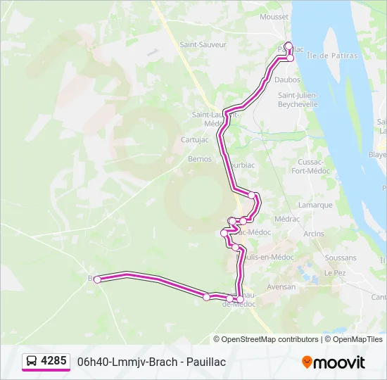 4285 Bus Line Map