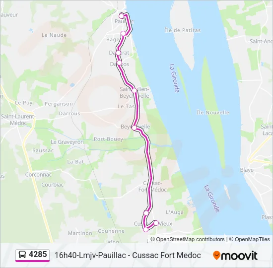 4285 Bus Line Map