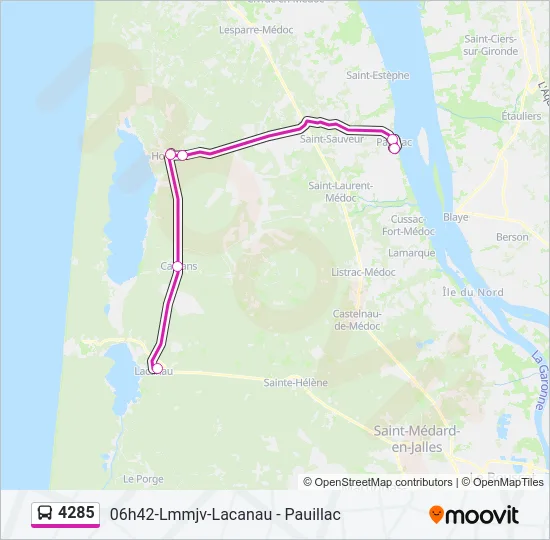 4285 Bus Line Map
