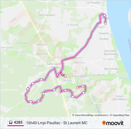 4285 Bus Line Map