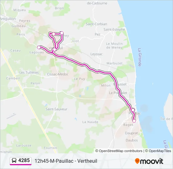 4285 Bus Line Map