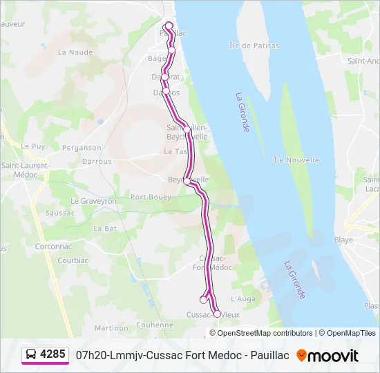 4285 Bus Line Map