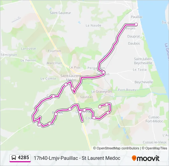 4285 Bus Line Map