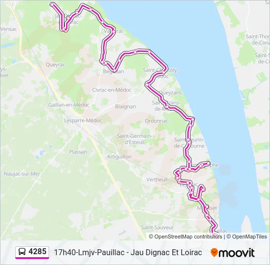 4285 Bus Line Map