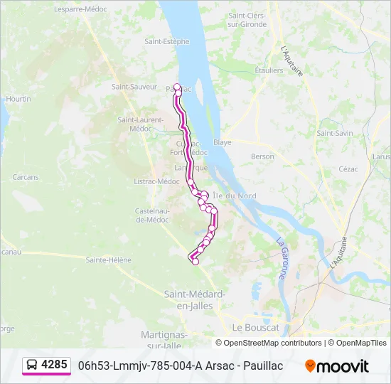 4285 Bus Line Map