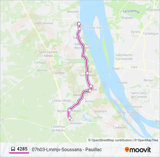 4285 Bus Line Map