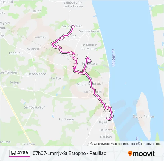 4285 Bus Line Map