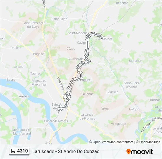 4310 Bus Line Map