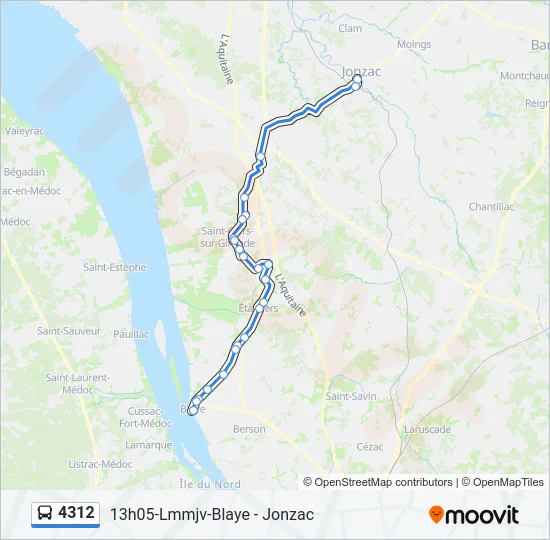 4312 Bus Line Map