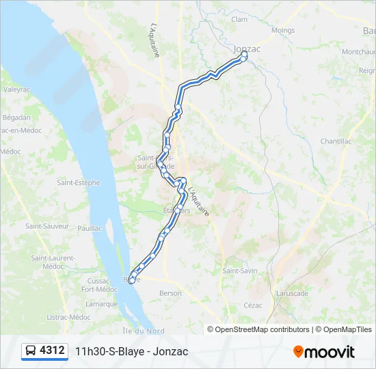 4312 Bus Line Map