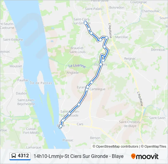 4312 Bus Line Map